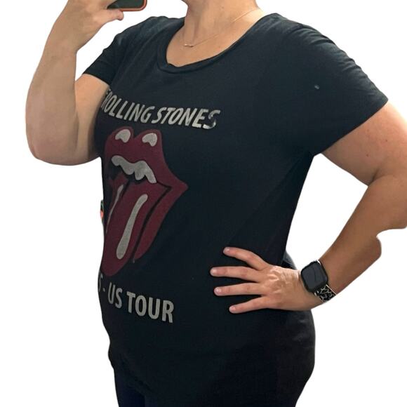 Rolling Stone Women's XXL 1975 - US Tour Tongue Logo Classic Retro Tee - Picture 4 of 9